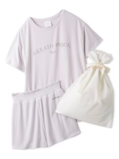 gelato pique/【ラッピング済み】フェミニンロゴTシャツ＆ショートパンツSET/セットアップ