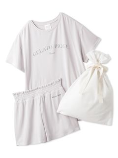 gelato pique/【ラッピング済み】フェミニンロゴTシャツ＆ショートパンツSET/セットアップ