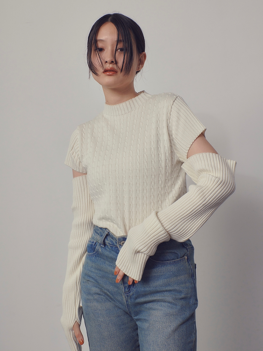 Charm cut cable knit（ニット）｜RANDEBOO（ランデブー