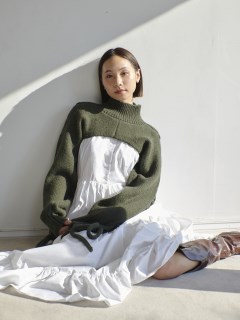 RANDEBOO/Cable layered knit/ニット