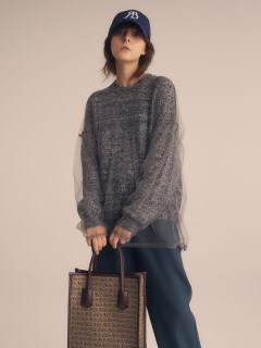 RANDEBOO/Tulle layered knit/ニット