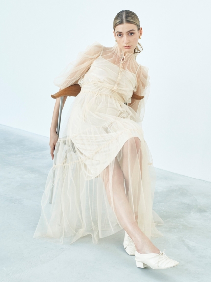 Sustainableチュールティアードドレス ドレス Snidel スナイデル ファッション通販 ウサギオンライン公式通販サイト