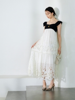 SNIDEL/【限定】カットワーク刺繍ドレス/ドレス