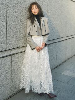 SNIDEL/スパンコール刺繍スカート/マキシ丈/ロングスカート