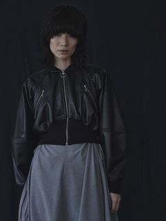 SORIN/Stretchy Leather Cropped Blouson/ブルゾン