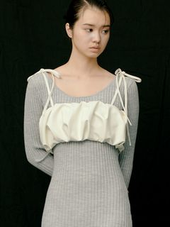 SORIN/Stretchy Leather Puff Bra Top/カットソー/Tシャツ