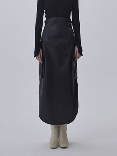 SORIN/Stretchy Leather Corset Maxi Skirt/マキシ丈/ロングスカート