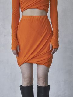 SORIN/Moist Jersey Twisted Mini Skirt/ミニスカート