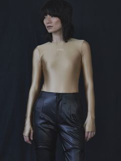 SORIN/Leather Like Spandex Heroin Bodysuit/オールインワン