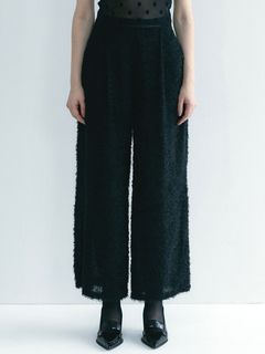SORIN/Feather Fabric Tuck Wide Pants/フルレングス
