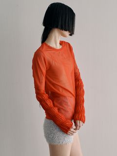 SORIN/Power Net Gut Sleeves Top/カットソー/Tシャツ