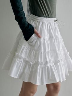 SORIN/Soft Broad Circular  Gathered Skirt/膝丈/ミディ丈スカート