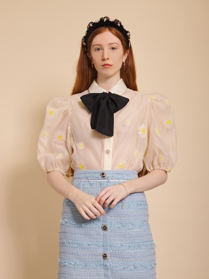Sparkling Daisies Bow Blouse（シャツ/ブラウス）｜sister jane 