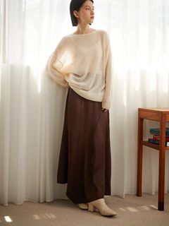 STYLEVOICE/ナローシルエットサテンスカート/その他スカート