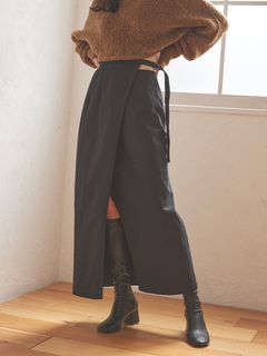 STYLEVOICE/ベルトデザインラップスカート/その他スカート