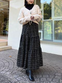 STYLEVOICE/ツイードティアードスカート/その他スカート