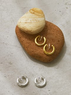 TODAYFUL/Middle Hoop Earring (Silver925)/イヤリング