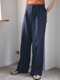 TODAYFUL/Dobby Linen Trousers/フルレングス