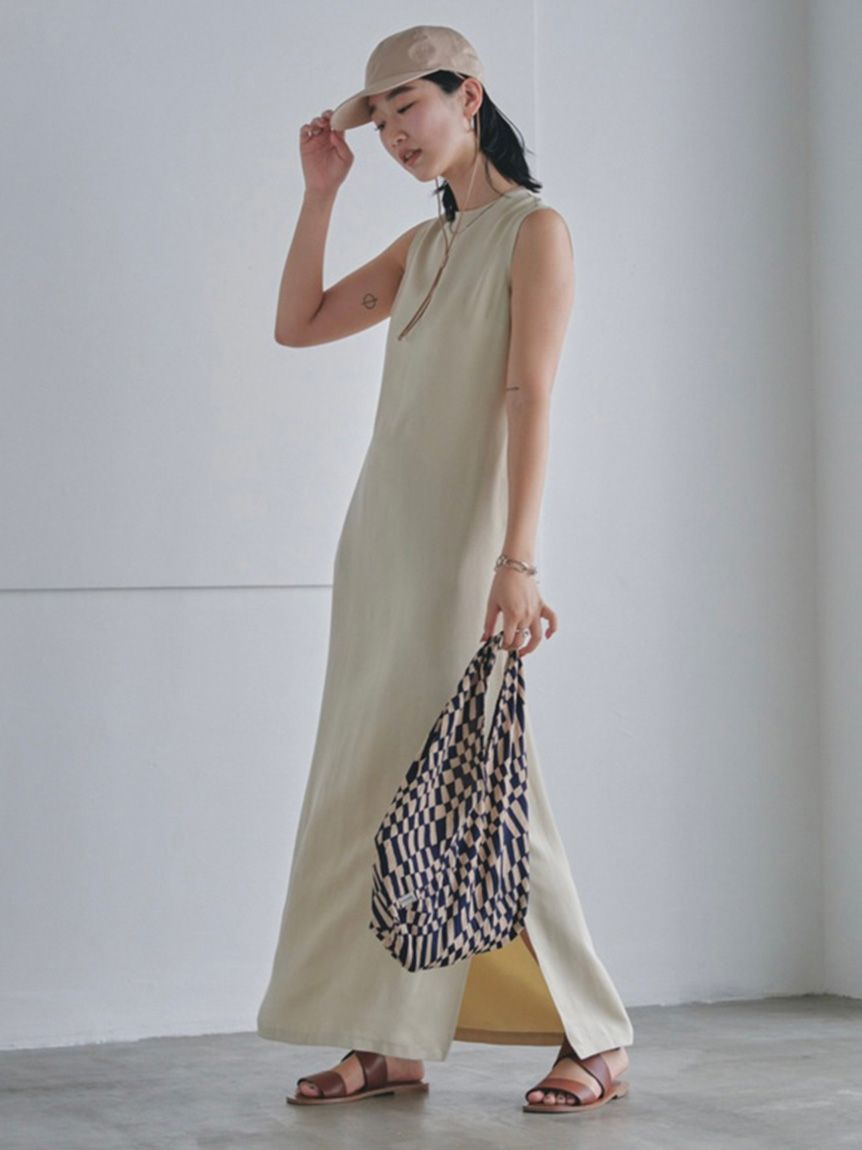 Silky Pencil Dress（マキシ丈/ロングワンピース）｜TODAYFUL 