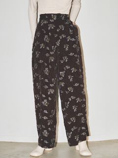TODAYFUL/Flower Jacquard Trousers/フルレングス