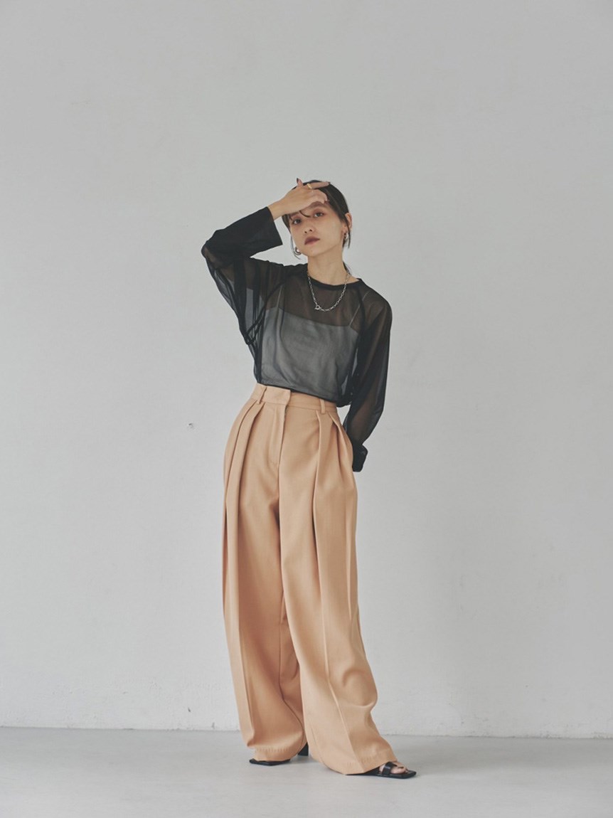 Tuck Twill Trousers（フルレングス）｜TODAYFUL（トゥデイフル