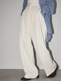 TODAYFUL/Doubletuck Satin Trousers/フルレングス
