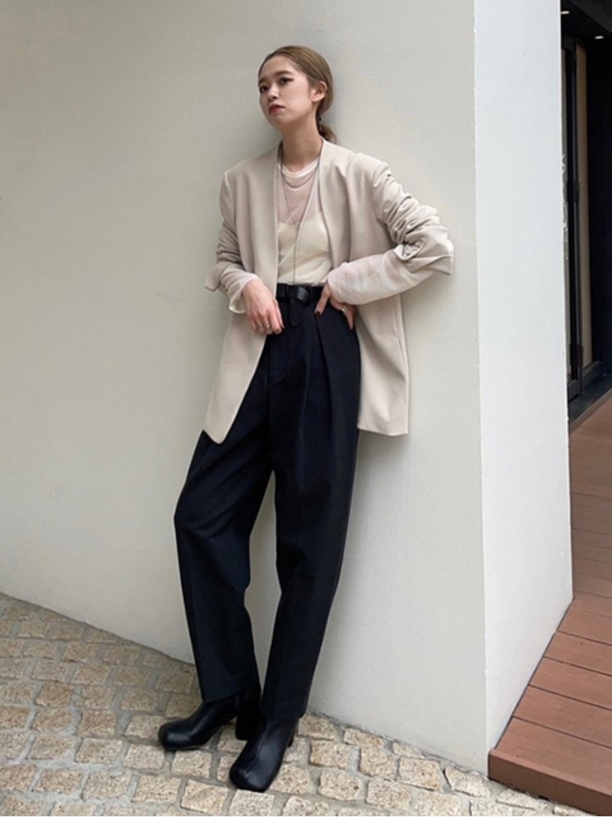 TODAYFUL Collarless Twill JK ブラック