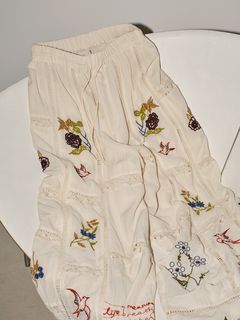TODAYFUL/Embroidery Patchwork Trousers/フルレングス