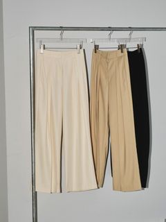 TODAYFUL/Tuck Twill Trousers/フルレングス