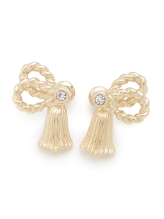 USAGI Vintage/Christian Dior/line stones pierced earrings/ピアス