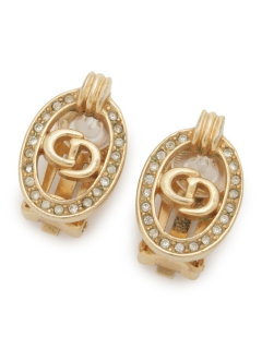USAGI Vintage/Christian Dior/logo earrings/イヤリング