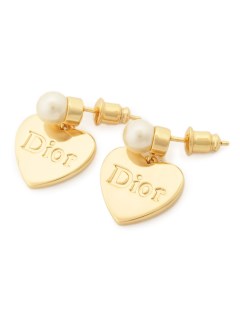 USAGI Vintage/Christian Dior/logo pierced earrings/イヤリング