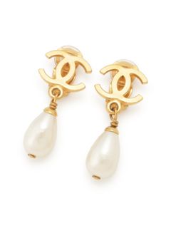 USAGI Vintage/CHANEL/fake pearl earrings/イヤリング
