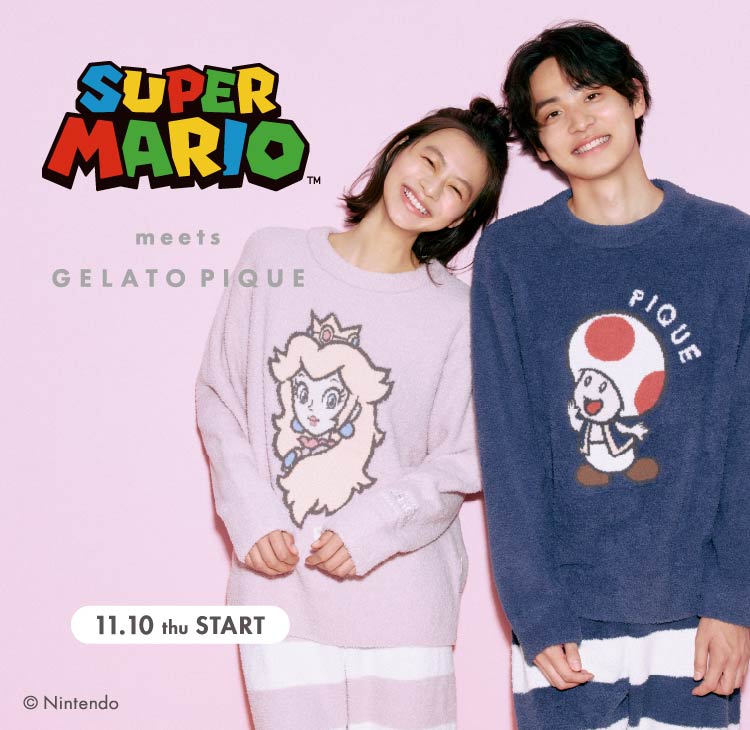 【新品未使用】gelato pique 任天堂 マリオ キノピオ セットアップ