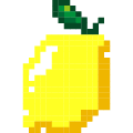 レモンのドットイラスト