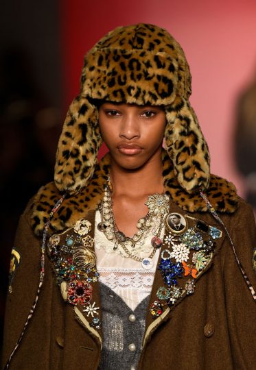 NEW YORK, NY - FEBRUARY 09: A model walks the runway at the R13 fashion show during New York Fashion Week on February 9, 2019 in New York City. (Photo by Slaven Vlasic/Getty Images)