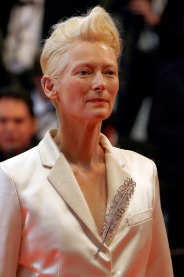 CANNES, FRANCE - MAY 21: Tilda Swinton attends the screening of "Parasite" during the 72nd annual Cannes Film Festival on May 21, 2019 in Cannes, France. (Photo by John Phillips/Getty Images)