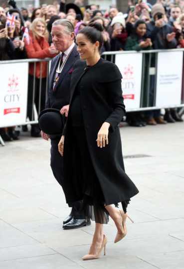 LONDON, ENGLAND - JANUARY 31: Meghan, Duchess of Sussex attends an engagement with the Association of Commonwealth Universities (ACU) at City, University Of London on January 31, 2019 in London, England. The Duchess met students from the Commonwealth now studying in the UK, for whom access to university has transformed their lives.  (Photo by Chris Jackson/Getty Images)