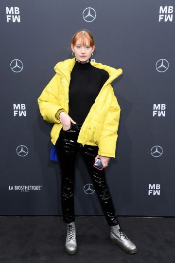 BERLIN, GERMANY - JANUARY 15:  Trixie Giese attends the Irene Luft show during the Berlin Fashion Week Autumn/Winter 2019 at ewerk on January 15, 2019 in Berlin, Germany. (Photo by Matthias Nareyek/Getty Images for MBFW)