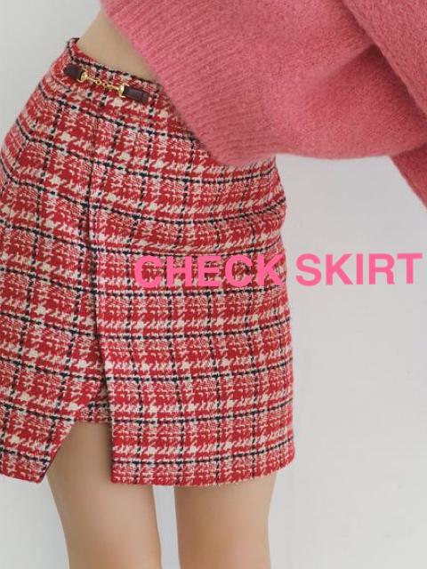 さき様♡レッドチェック すでに争奪戦!? 今年の秋は【チェック柄スカート】がなきゃはじまら